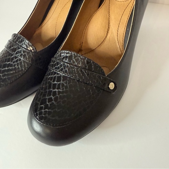 Sofft Ronna Pump Heel Shoe Women’s 10 Black Snakeskin Business Office EUC - Picture 6 of 9